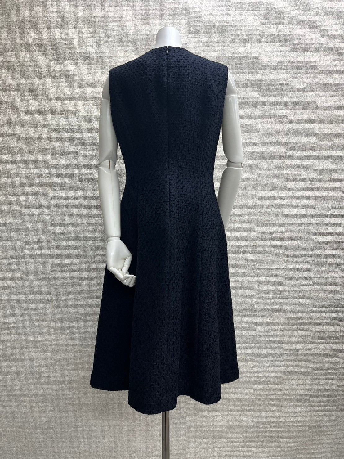 ノースリーブ Vネックフレアワンピース LINTON リントン 33-141