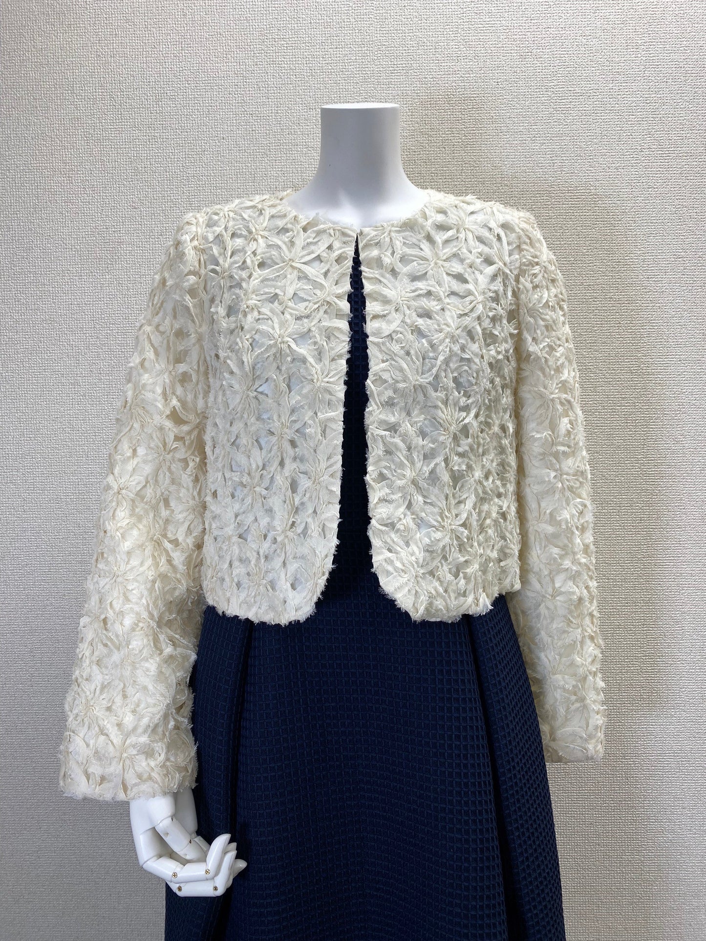 43-519 刺繍 オーガンジー ボレロ